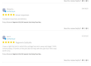 Regenerix Gold Testimonials: January–April 2021 Reviews