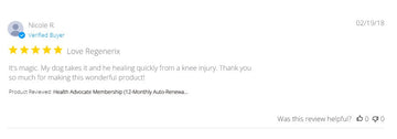 Regenerix Testimonial: Even Trusted for Dogs — February 2018 Review