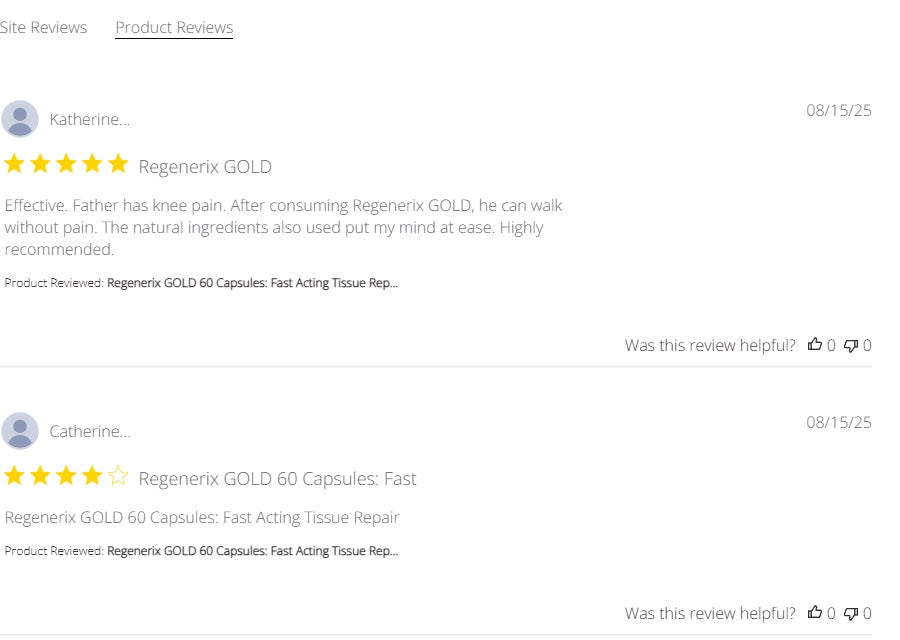 Real Customer Testimonials: Regenerix Gold in Action