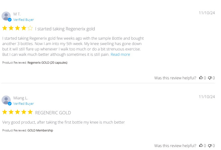Regenerix Gold Testimonials: November 2024 Reviews