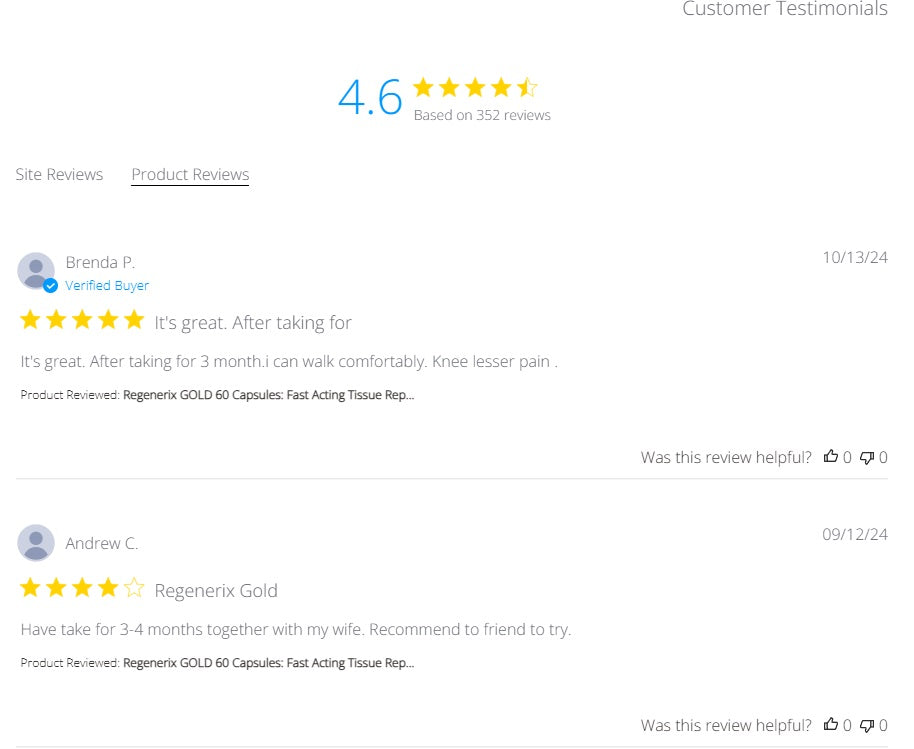 Regenerix Gold Testimonials: September & October 2024 Reviews