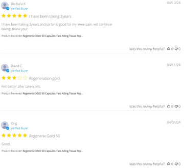 Regenerix Gold Testimonials: April 2024 Reviews