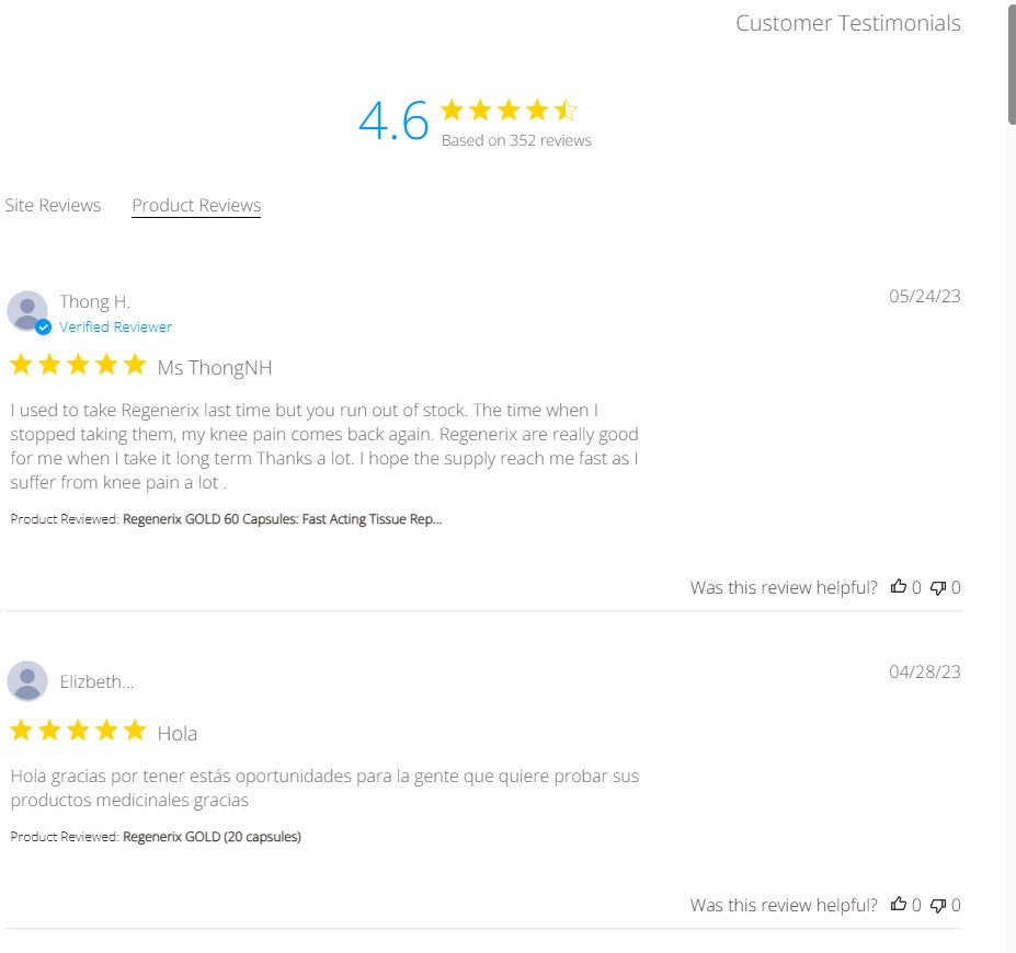 Regenerix Gold Testimonials: April & May 2023 Reviews