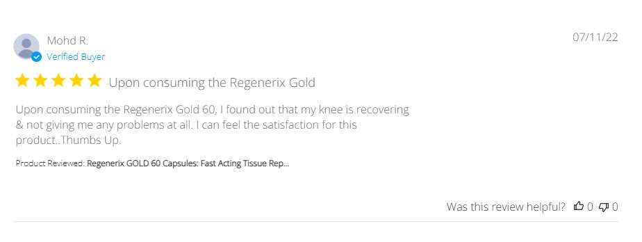 Regenerix Gold Testimonial: July 2022 Review