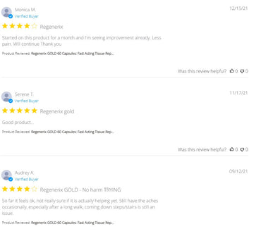 Regenerix Gold Testimonials: September–December 2021 Reviews