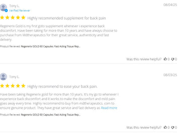 Real Stories: Regenerix Gold and Back Pain Relief