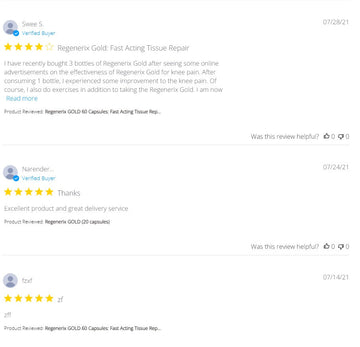 Regenerix Gold Testimonials: July 2021 Reviews