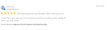 Regenerix Gold Testimonial: Walking Better After a Knee Injury (May 2025 Review)