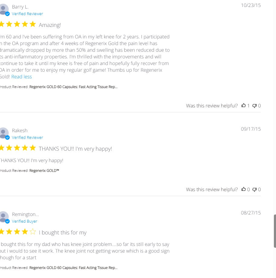 Regenerix Gold: A Happy Customer’s Thanks & A Gift That Shows You Care