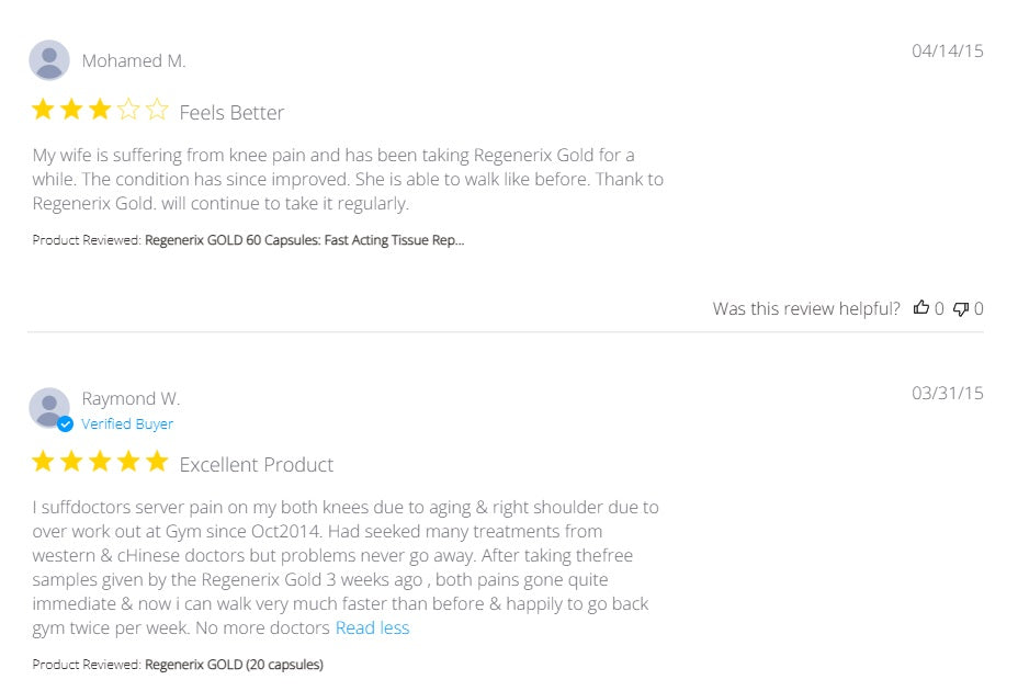 Regenerix Gold: A Gift of Relief and Care