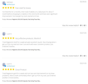 Regenerix Gold Testimonials: February 2025 Reviews